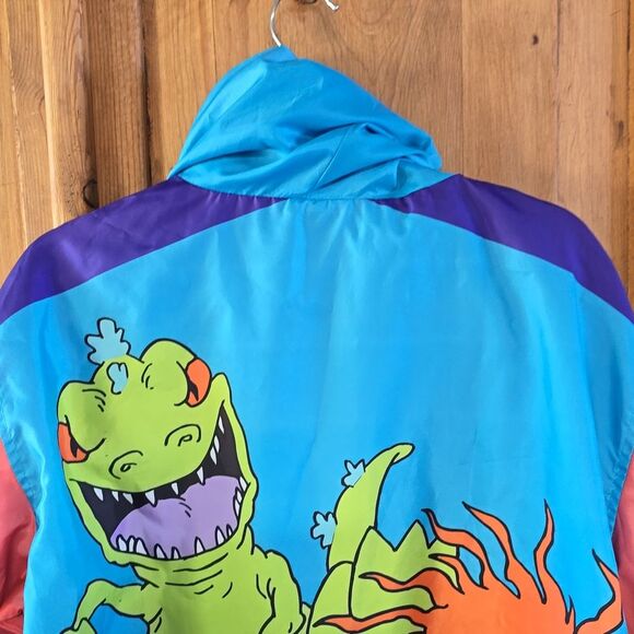 Nickelodeon Rugrats Windbreaker Jacket - Size L | Hooded Quarter-Zip Dinasauer🦖 - Picture 12 of 15